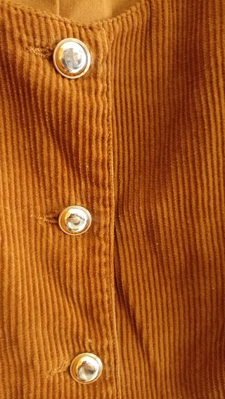 Peto vestido de pana marrón Zara