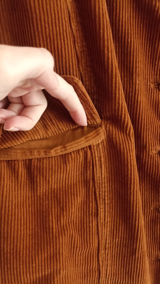 Peto vestido de pana marrón Zara