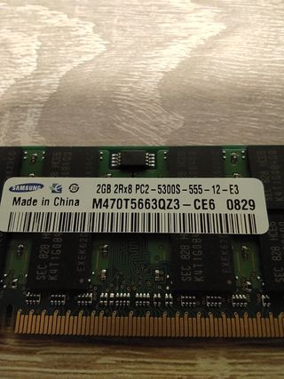 RAM DDR2 SODIMM (PARA PORTÁTIL) 
