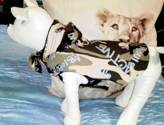 Vestito cane Tg S mimetica con fifi`