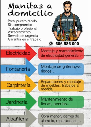 Electricista,carpintero,fontanero,herrero,albañil