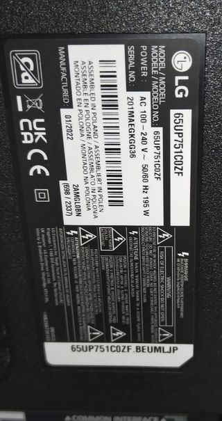 Despiece TV LG 65UP751C0ZF tele televisor tv para