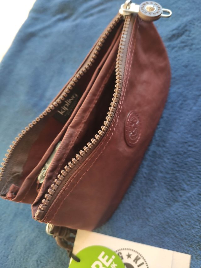Monedero grande Kipling burdeos
