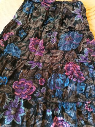 gonna velluto fantasia a balze