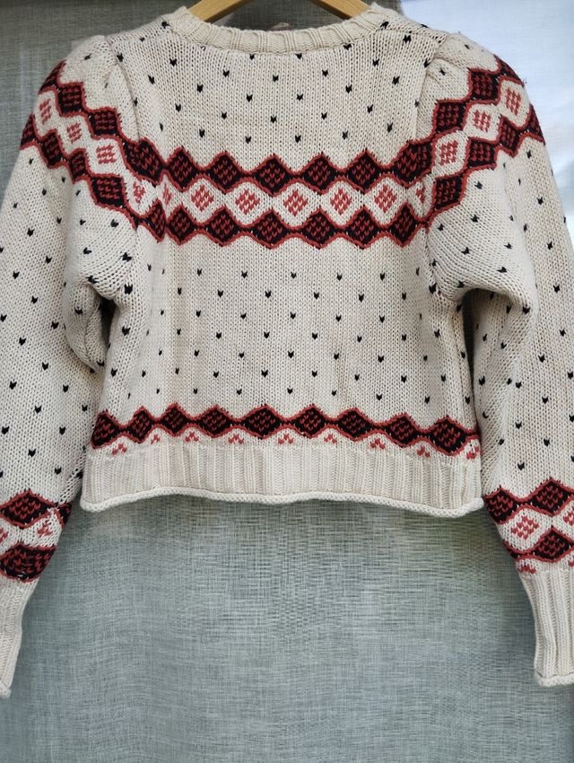 Jersey lana con grecas Zara