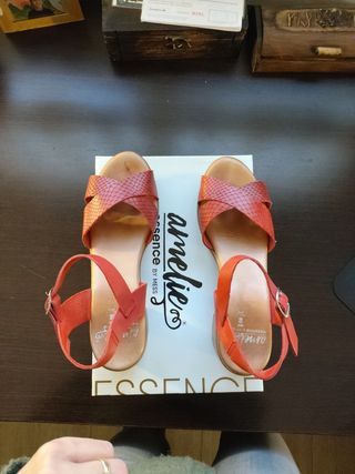 Sandalias Mujer Amelie Essence rojas