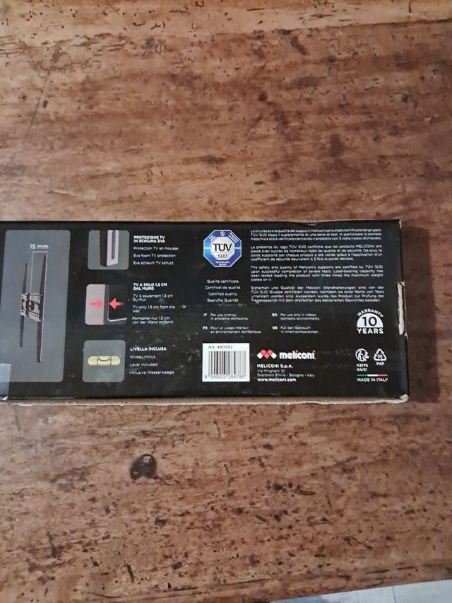 Meliconi staffa per tv da muro fissa