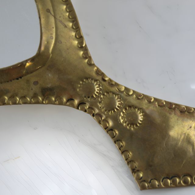 Espejo de mano VINTAGE Arabe Laton Arabesco