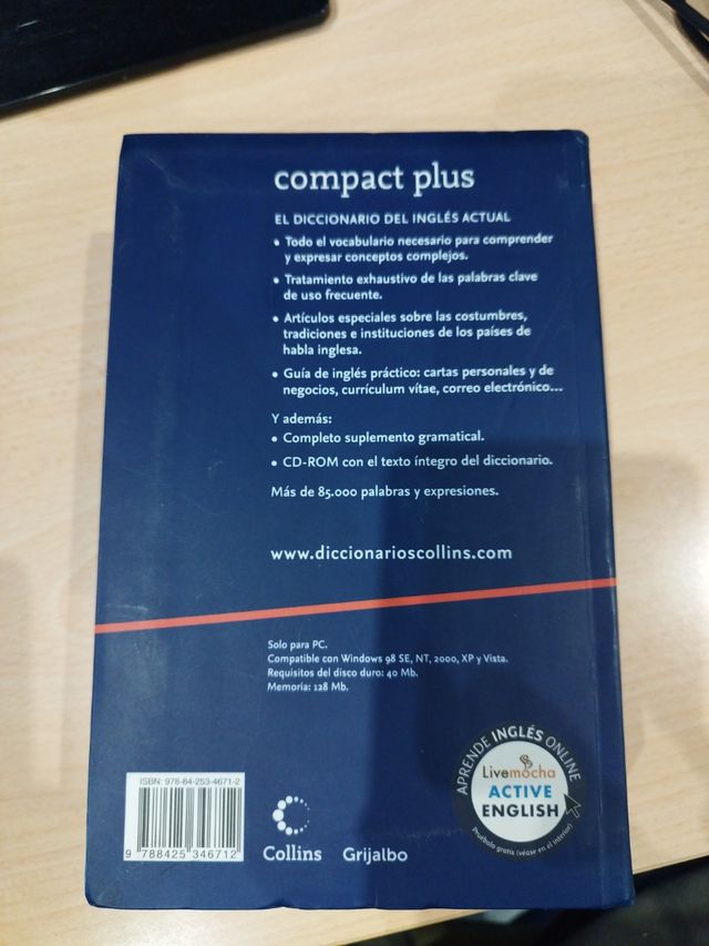 Diccionario Compact Plus Inglés (Compact Plus): Diccionario bilingüe y gramática Español-Inglés | English-Spanish (incluye CD)