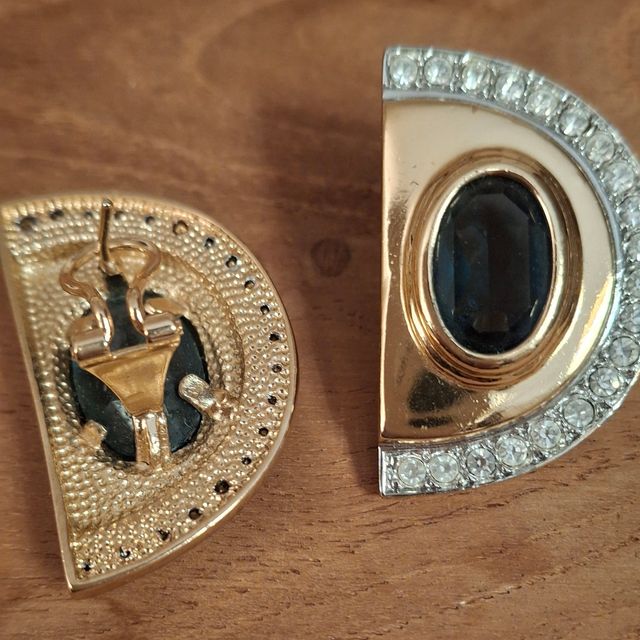 Pendientes botón media luna ☪️ vintage