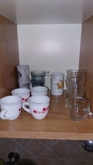 Set 13 tazze/bicchieri da caffè+Bricchetto Vintage