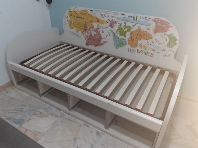Cama juvenil 90x190 con cajones