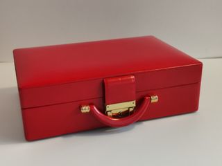 Joyero piel rojo