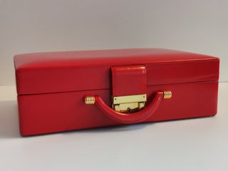 Joyero piel rojo