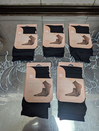Lote 15 pares calcetines medias negras