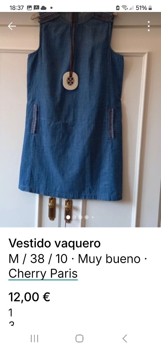 Vestido vaquero azul sin mangas