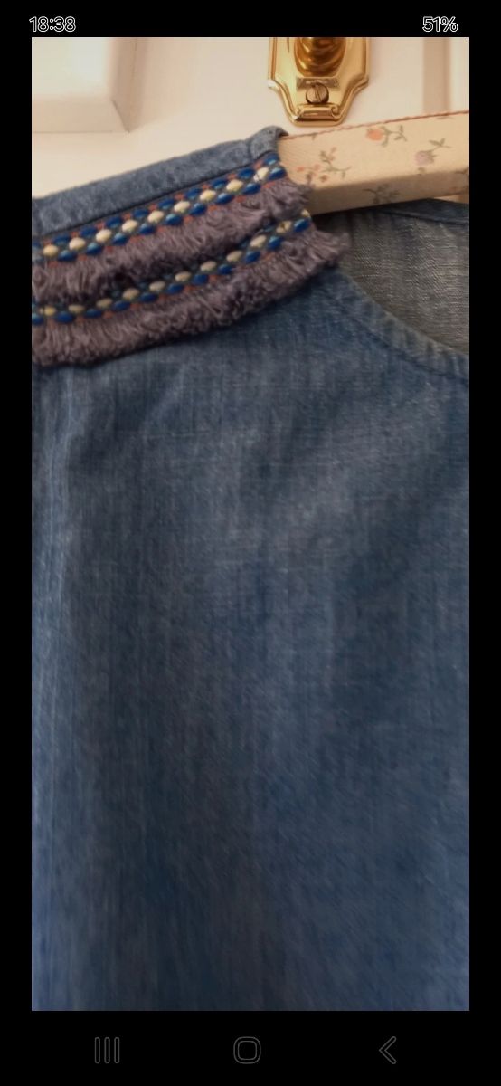 Vestido vaquero azul sin mangas