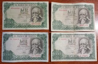 Billetes de 1000 pesetas edicion 1971