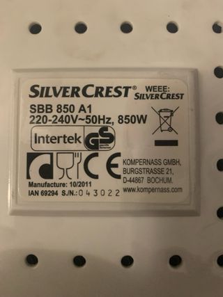 Panificadora Siver Crest