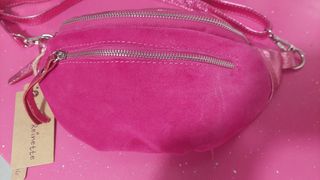 Riñonera rosa de piel nueva