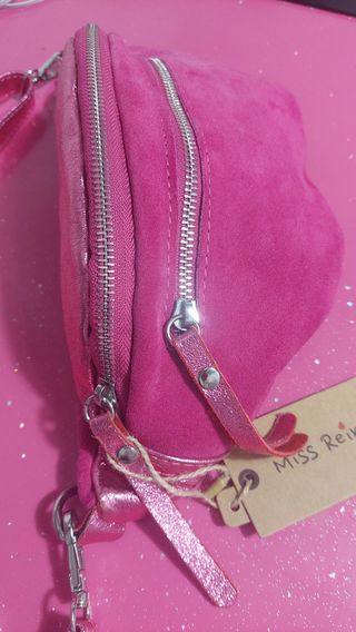 Riñonera rosa de piel nueva