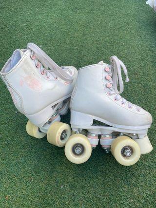 Patines 4 ruedas Roller Artístico Quad 100 Blanco 