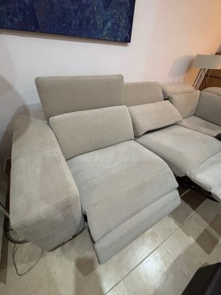 Sofa chaise longue beige