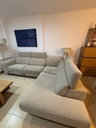 Sofa chaise longue beige