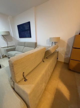 Sofa chaise longue beige