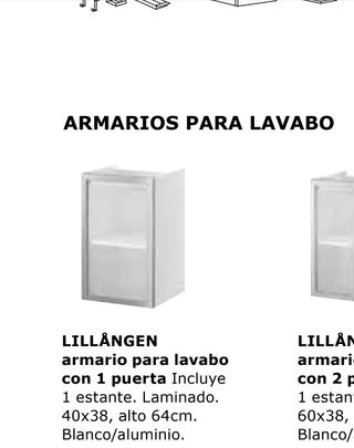 NUEVO, IKEA LILLANGEN armario para lavabo