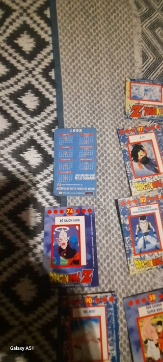 Cromos dragón ball calendario DBG