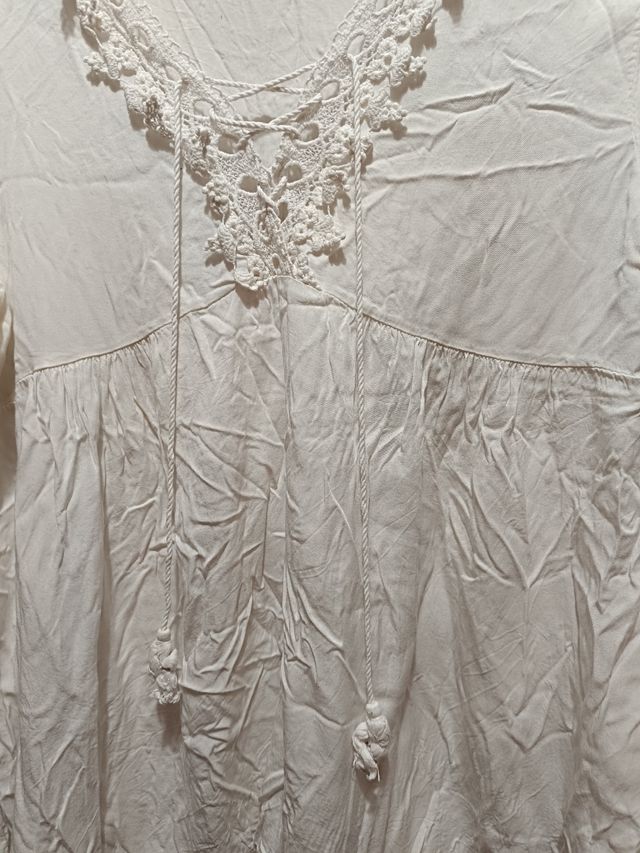 Blusa viscosa manga larga