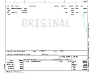 Guarnição mala seat leon