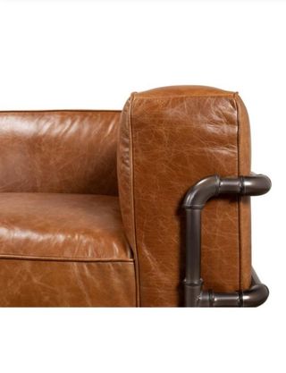 British Sofa en Piel y Tuberias industrial XXL