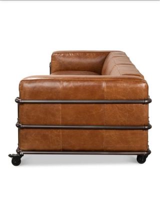 British Sofa en Piel y Tuberias industrial XXL