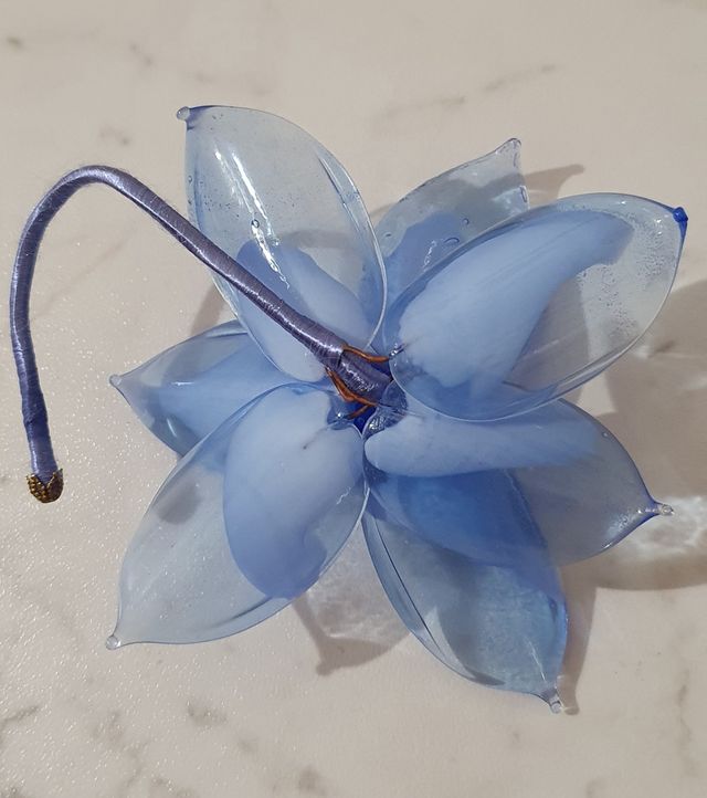 Fiore di orchidea in vetro da appoggio