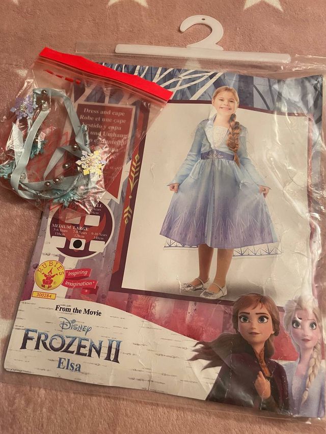 Disfraz Frozen, para niñas de 5 y 6 años