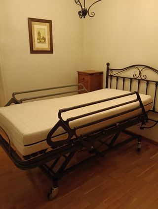 Cama articulada con carro elevador