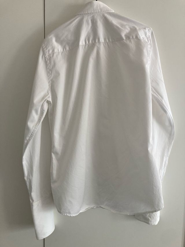 Camicia bianca con risvolto per gemelli HM TS