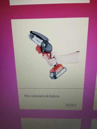 Mini motosierra de batería