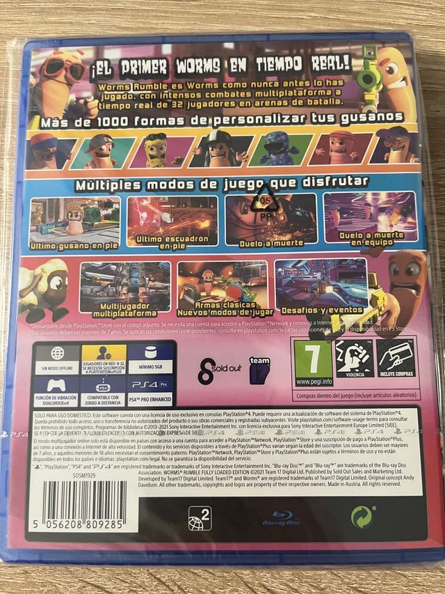 WORMS RUMBLE FULLY LOADED PS4 PAL ESP PRECINTADO