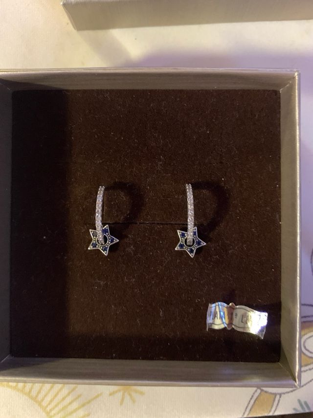 Pendientes plata estrella