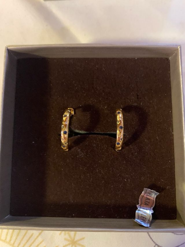 Pendientes plata chapados en oro