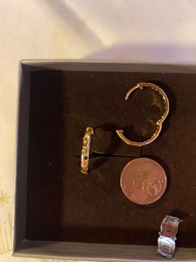 Pendientes plata chapados en oro