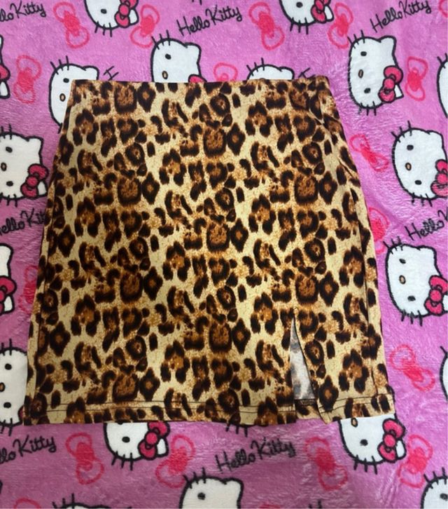 minifalda estampado leopardo