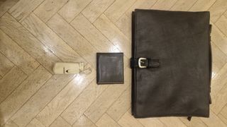 Portafolios de cuero con cartera 