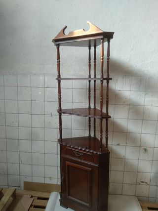 estantería esquina librería vintage 