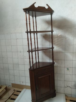 estantería esquina librería vintage 