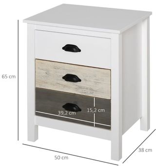 Mesita noche 3 cajones NUEVA