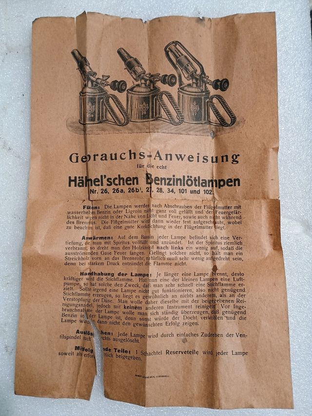 Soplete soldador latón soldar antiguo